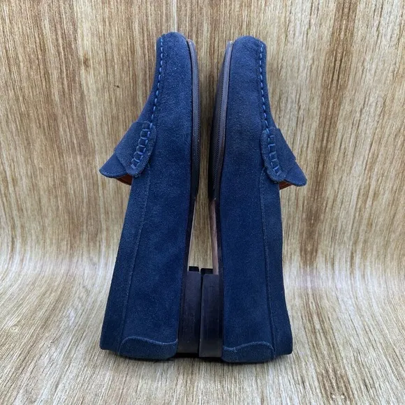 Shipton &amp; Heneage Penny‎ Loafers Women's Size 8 EU 39 Blue Suede Slip On Shoes
