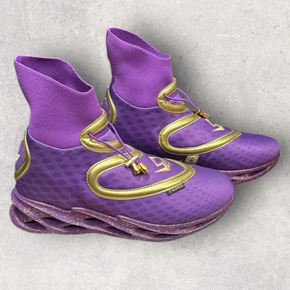 Size 11- Tronus Luxe Cushioned High Tops Purple