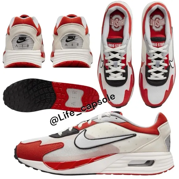 Size 9 Nike College Air Max Solo x Ohio State OSU Red White Blk Shoes FZ4839-001
