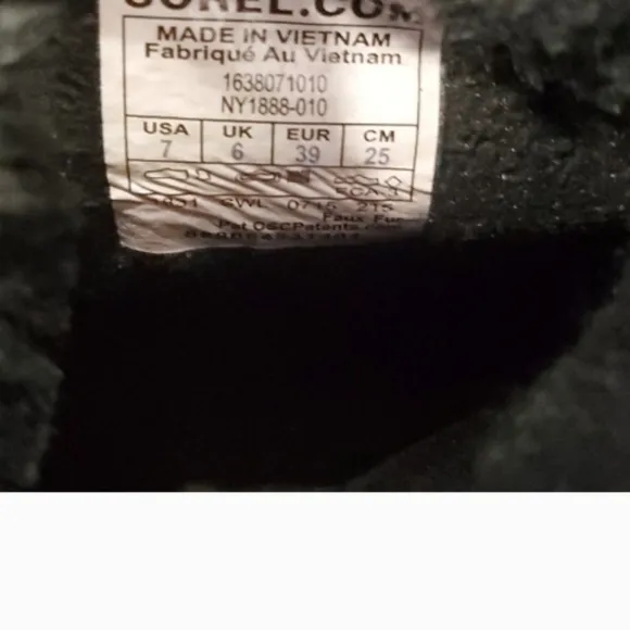 Sorel black waterproof boots size 7
