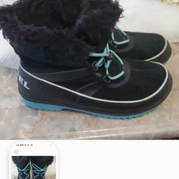 Sorel black waterproof boots size 7