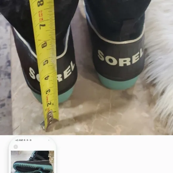 Sorel black waterproof boots size 7