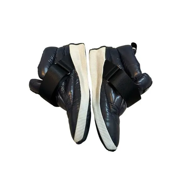 Sorel Boots 7 Navy Blue Out n About Puffer Waterproof Winter Chunky Futuristic