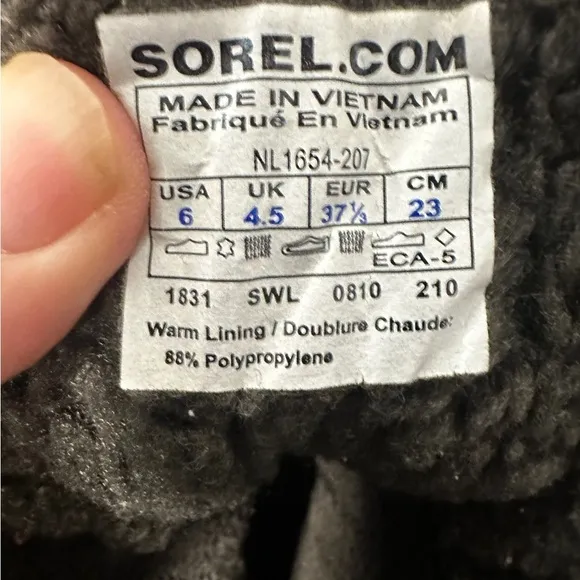 Sorel Brown and Black Plaid Winter Snow Boots with Fur Lining