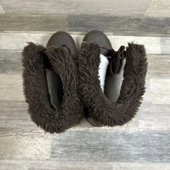 Sorel Buffalo Boots Men’s 10 Brown Leather Duck Snow Wool Lined Waterproof