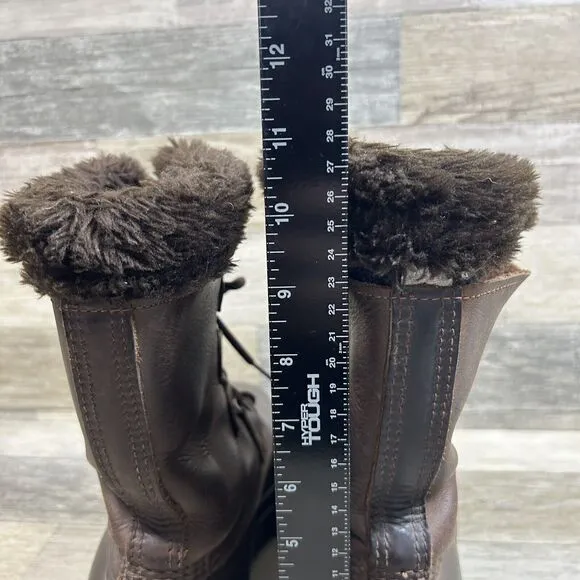Sorel Buffalo Boots Men’s 10 Brown Leather Duck Snow Wool Lined Waterproof
