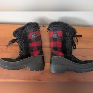 Sorel Buffalo Check Tell Boots Size 8.5