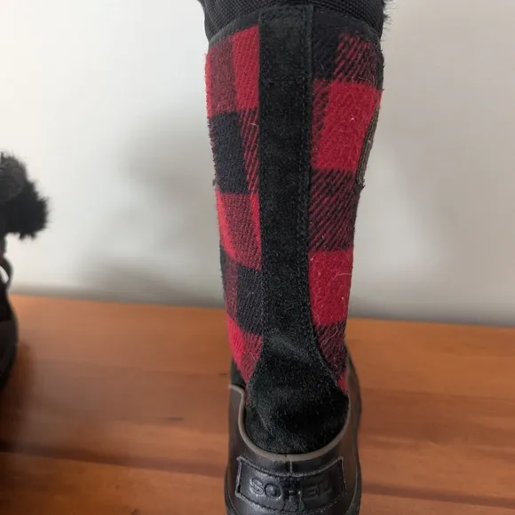 Sorel Buffalo Check Tell Boots Size 8.5