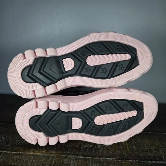 Sorel Caribou X Womens Size 6 Platform Waterproof Leather Boots Black Pink