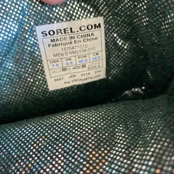 Sorel Caribou XT Waterproof Rain Boots Mens Size 7.5