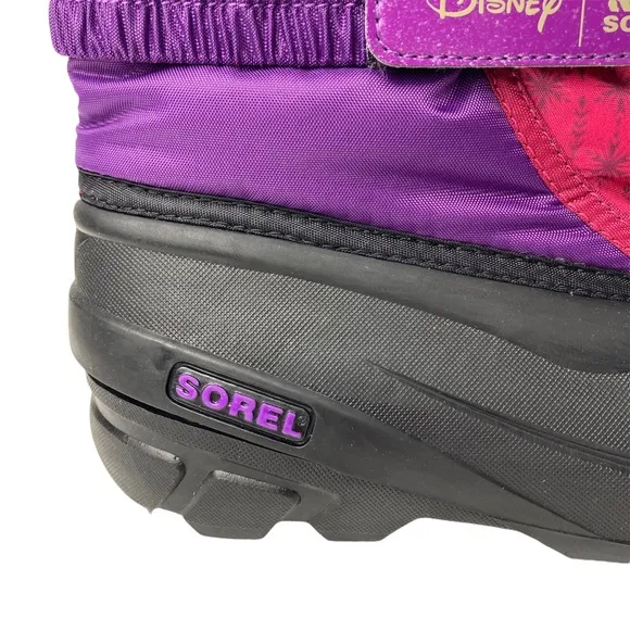 Sorel Disney rain boots Waterproof Little Youth Flurry Frozen 2 PURPLE,