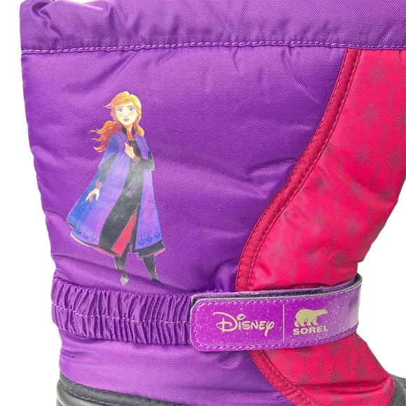 Sorel Disney rain boots Waterproof Little Youth Flurry Frozen 2 PURPLE,