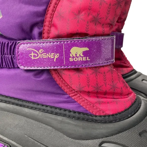 Sorel Disney rain boots Waterproof Little Youth Flurry Frozen 2 PURPLE,