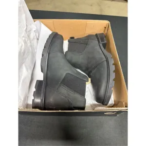 Sorel Emilie III Waterproof Black Leather Chelsea Boots 9