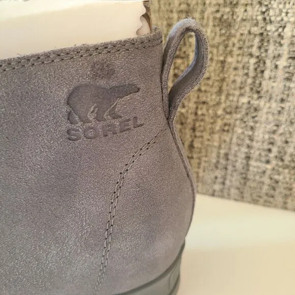 Sorel Evie Bootie Pull-On Ankle Boots for Ladies Quarry/Gum GREY 11M WATERPROOF