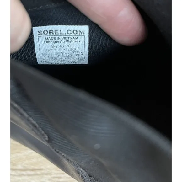 Sorel Harlow Chelsea Bootie Womens Blackened Brown 8.5 leather flat