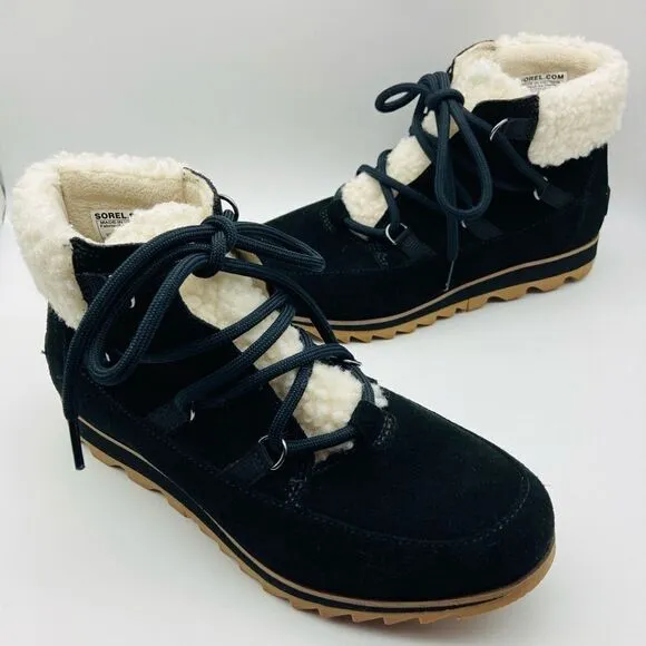 Sorel Harlow NL 4345 Cozy Lace Waterproof Ankle Boots SZ 8/39