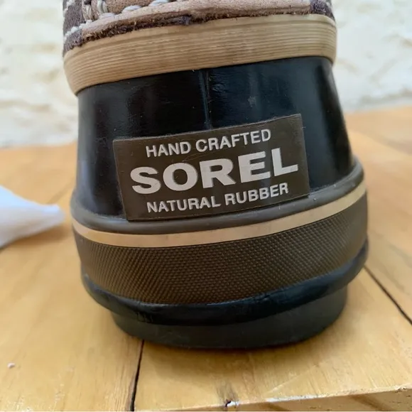 Sorel Joan Of Arctic™ Waterproof Camel Brown/Black Faux Fur Boots EUC Size - 8