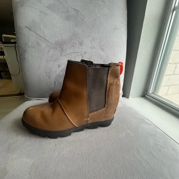 Sorel joan of artic chelsea SUEDE LEATHER COMBO waterproof wedge bootie BOOTS 2
