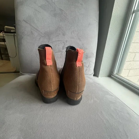 Sorel joan of artic chelsea SUEDE LEATHER COMBO waterproof wedge bootie BOOTS 2