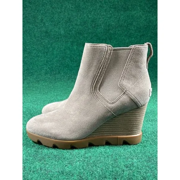 Sorel Joan Uptown Sandy Tan Chelsea Wedge Waterproof Boots Womens Sz‎ 11