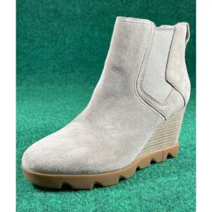 Sorel Joan Uptown Sandy Tan Chelsea Wedge Waterproof Boots Womens Sz‎ 11