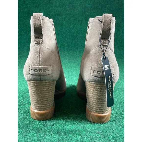 Sorel Joan Uptown Sandy Tan Chelsea Wedge Waterproof Boots Womens Sz‎ 11