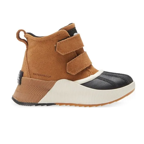Sorel Kid’s Out N About Waterproof Boot {Camel Brown} 9
