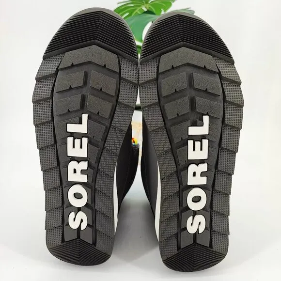 Sorel Kid's Whitney II Black Short Lace Waterproof Winter Snow Boots Size 7 US