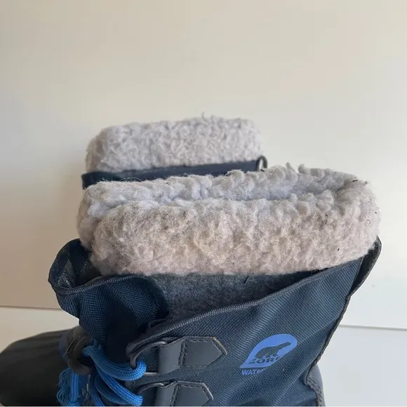 Sorel Kids Youth Yoot Pac Nylon Winter Snow Blue Boot Size 4 Waterproof