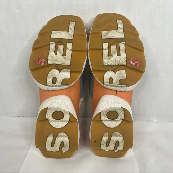 Sorel Kinetic Impact Strap Sneakers Slip On Shoes Pink Women 9.5