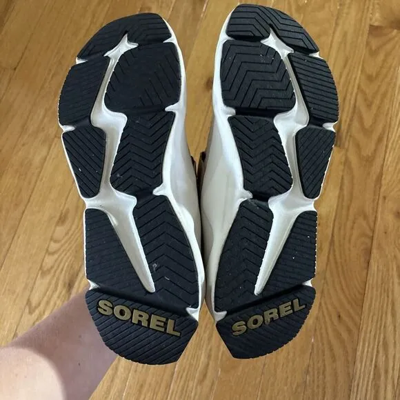 Sorel Kinetic Renegade Strap Shoes Fawn Sea Salt Sneakers Women’s 8.5