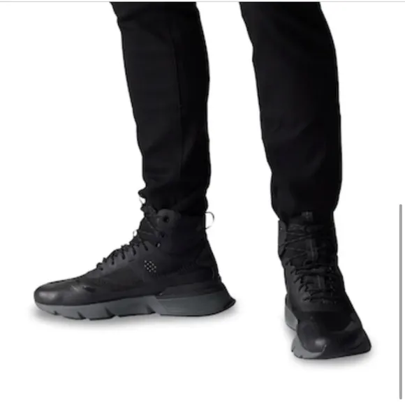 SOREL Kinetic Rush Mid Waterproof Sneakers Black/Grill