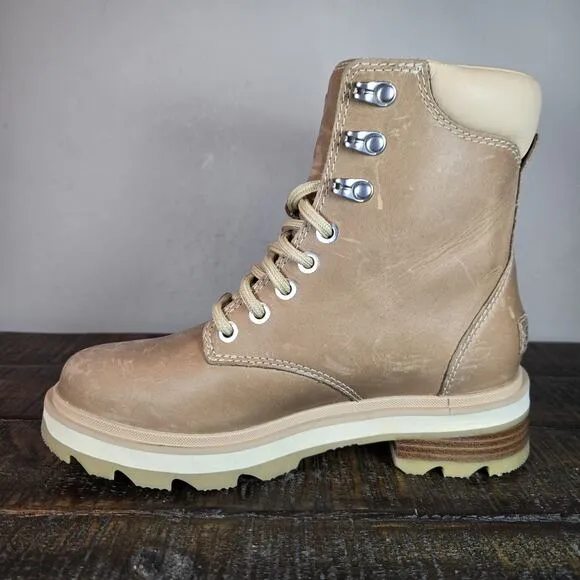 Sorel Lennox Womens Size 5 Lace Up Waterproof Leather Ankle Boots Brown
