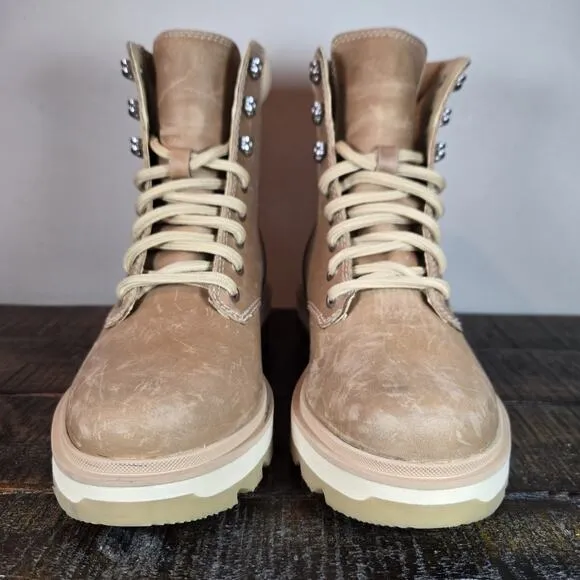 Sorel Lennox Womens Size 5 Lace Up Waterproof Leather Ankle Boots Brown