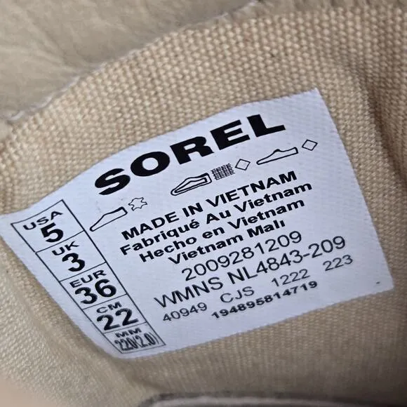 Sorel Lennox Womens Size 5 Lace Up Waterproof Leather Ankle Boots Brown