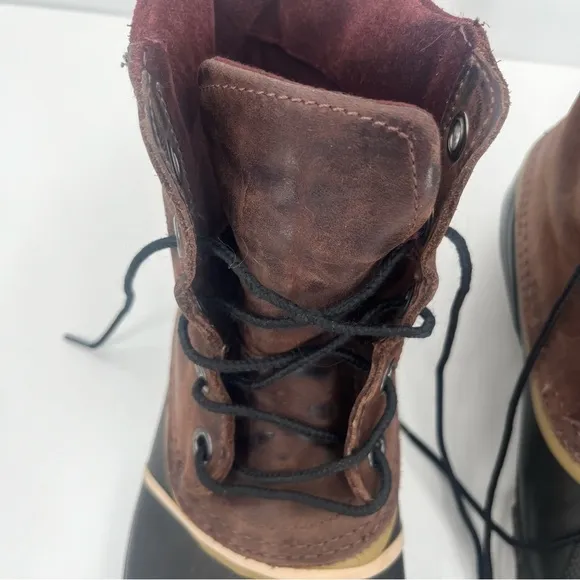 Sorel Mens 9 Cheyanne Duck Leather Waterproof Boots