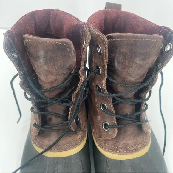 Sorel Mens 9 Cheyanne Duck Leather Waterproof Boots