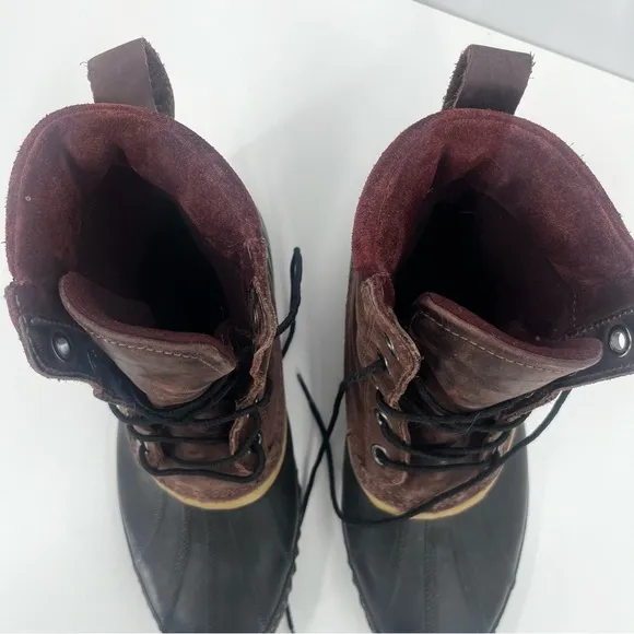Sorel Mens 9 Cheyanne Duck Leather Waterproof Boots