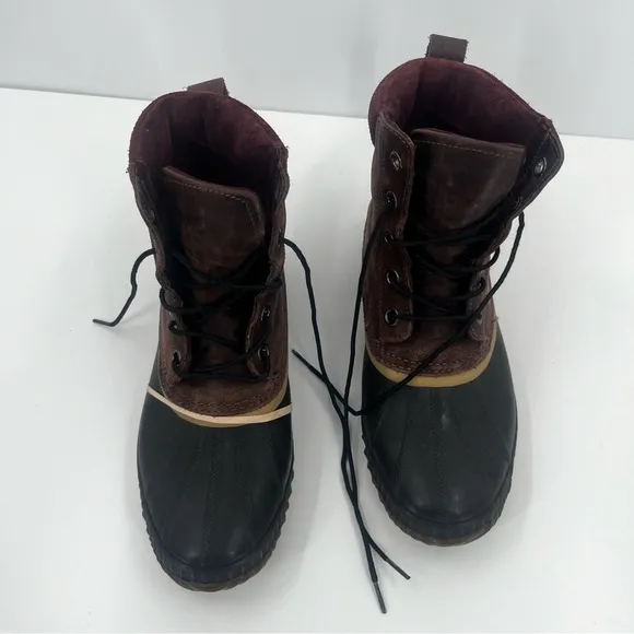 Sorel Mens 9 Cheyanne Duck Leather Waterproof Boots