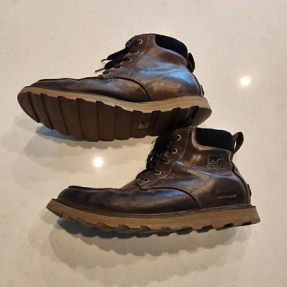 Sorel mens waterproof leather ankle boots. Size 10