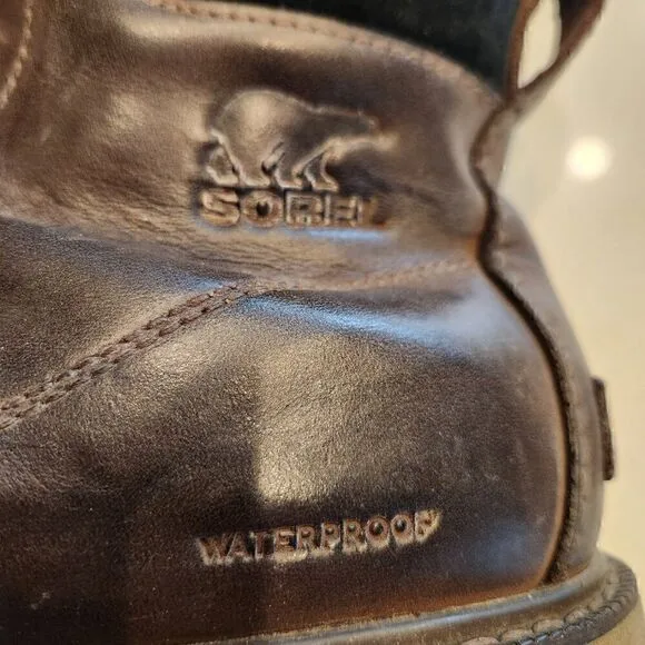 Sorel mens waterproof leather ankle boots. Size 10