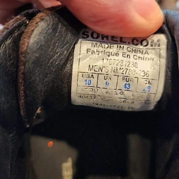 Sorel mens waterproof leather ankle boots. Size 10