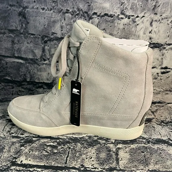 Sorel Out N About Dove Quarry Waterproof Wedges Boots Bootie Sneakers Shoes 10