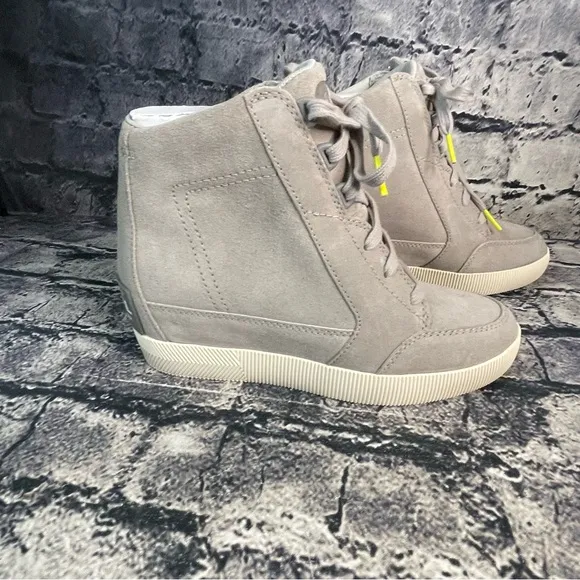 Sorel Out N About Dove Quarry Waterproof Wedges Boots Bootie Sneakers Shoes 6