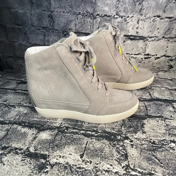Sorel Out N About Dove Quarry Waterproof Wedges Boots Bootie Sneakers Shoes 6