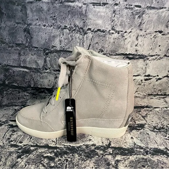 Sorel Out N About Dove Quarry Waterproof Wedges Boots Bootie Sneakers Shoes 6