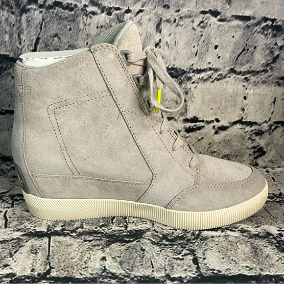 Sorel Out N About Dove Quarry Waterproof Wedges Boots Bootie Sneakers Shoes 8
