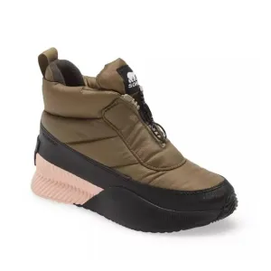 SOREL Out 'N About III Puffy Waterproof Green Zip Boots