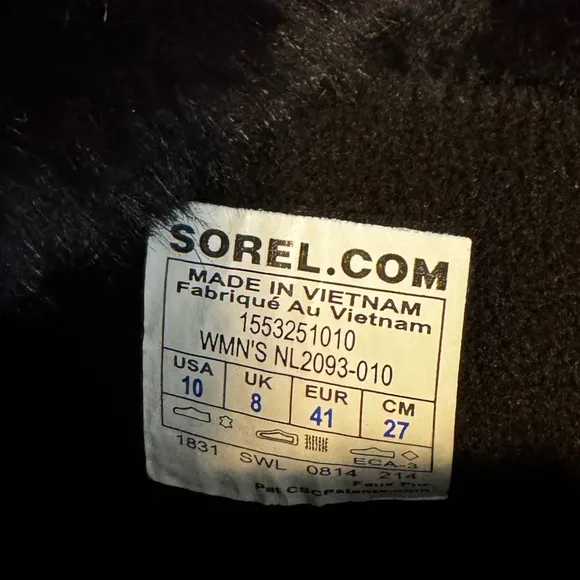Sorel Tivoli High II Winter Boots Leather Waterproof Size 10